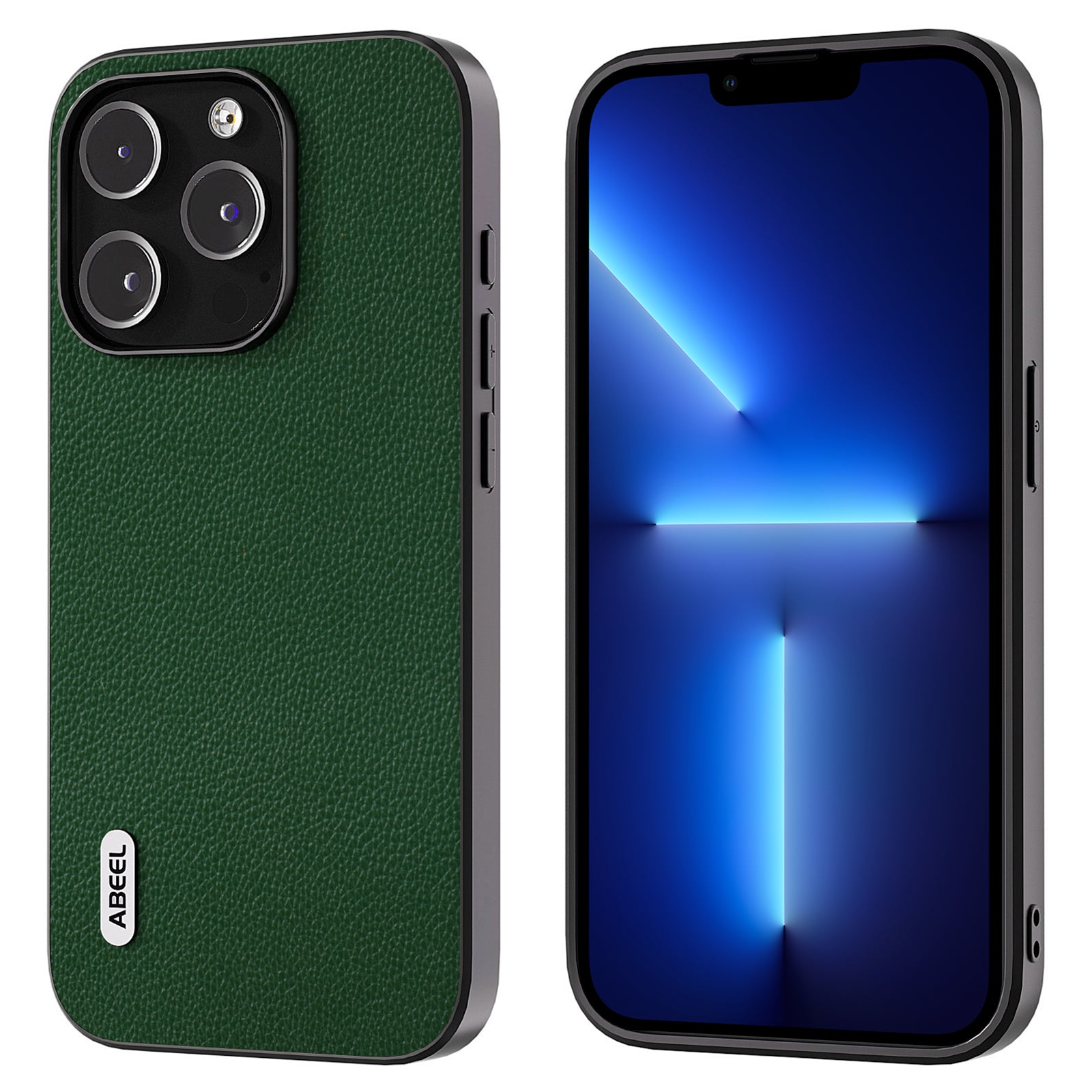 ABEEL Til iPhone 13 Pro Litchi Texture Ultra Thin Case Cowhide Læder Coated PC TPU beskyttende telefoncover ABEEL Til iPhone 13 Pro Litchi Texture Ultra Thin Case Cowhide Læder Coated PC TPU beskyttende telefoncover